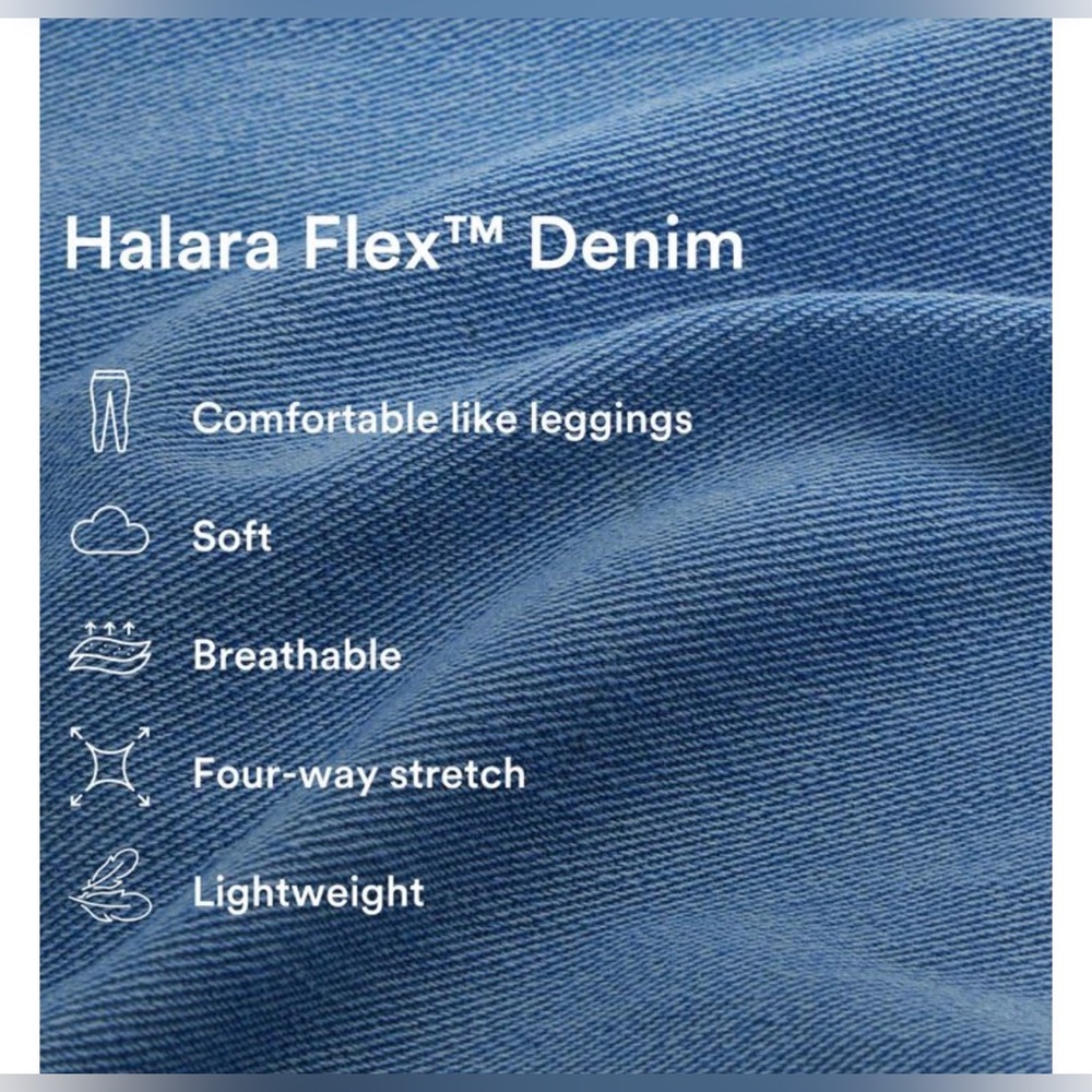 Halara Flex™ High Waisted, Baggy, 
Wide Leg, Casual Pocketed Jeans, Size L - Picture 10 of 10